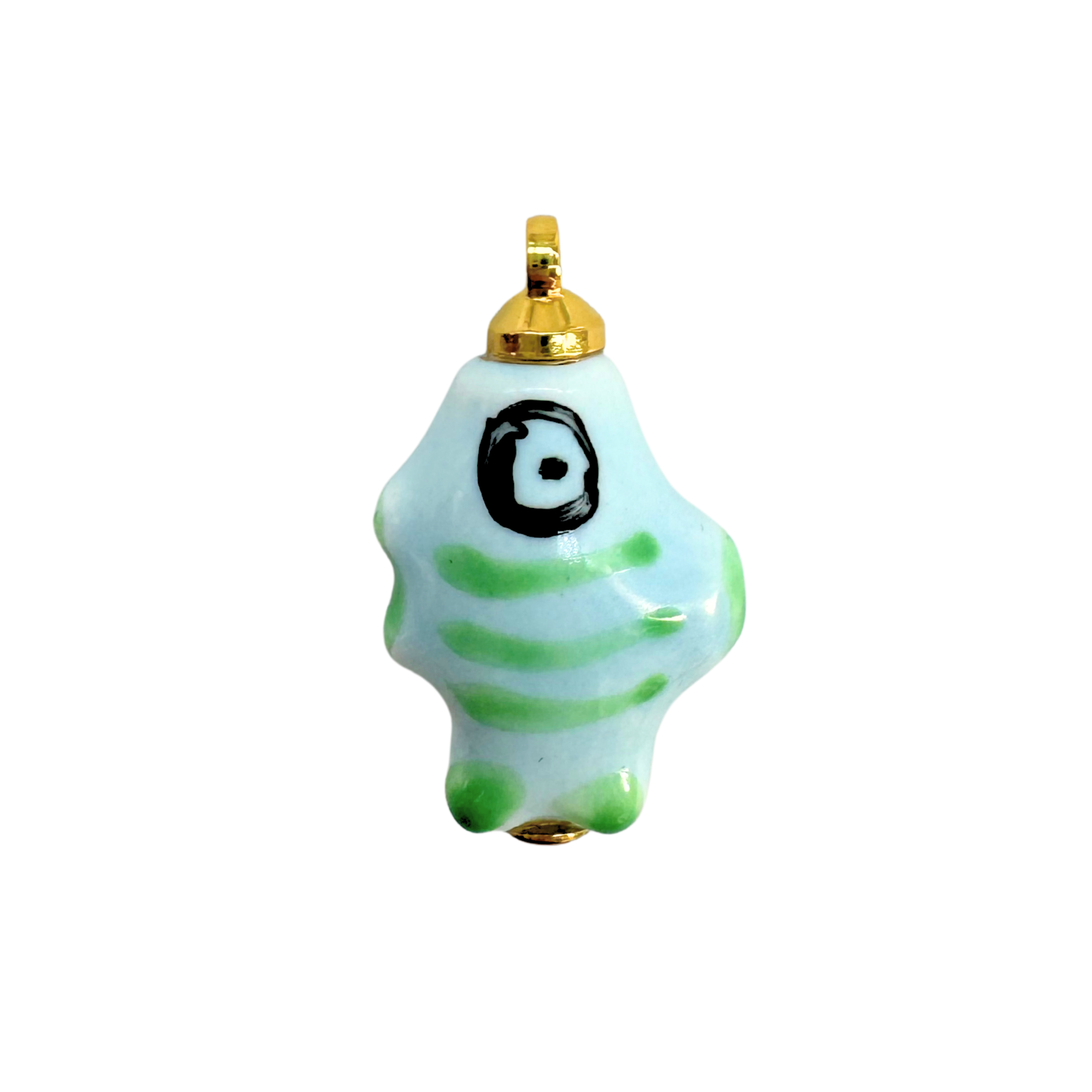 Green and Blue Fish Charm