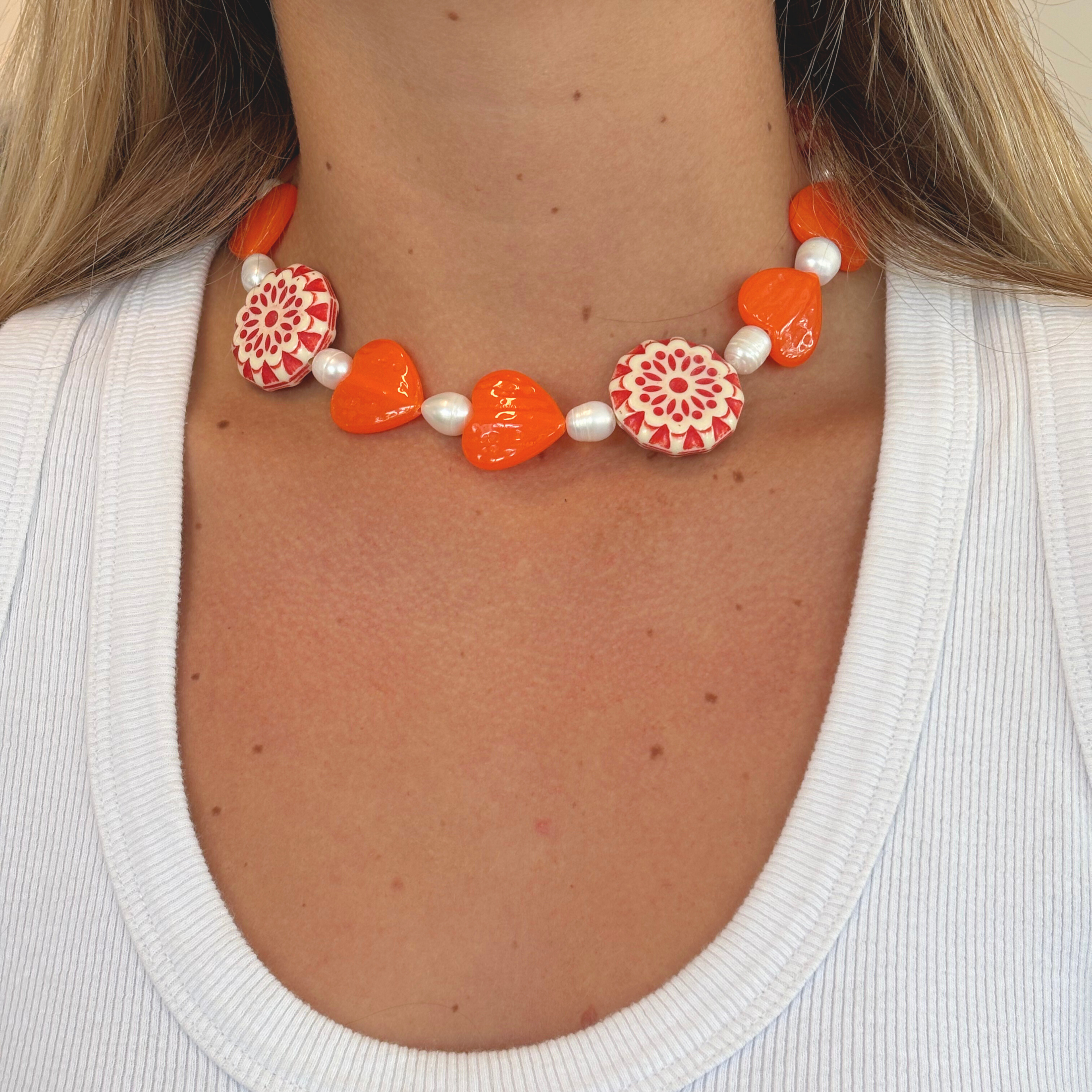 Heart Seashell Chip Necklace