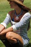 Carolina Blue Shell Necklace