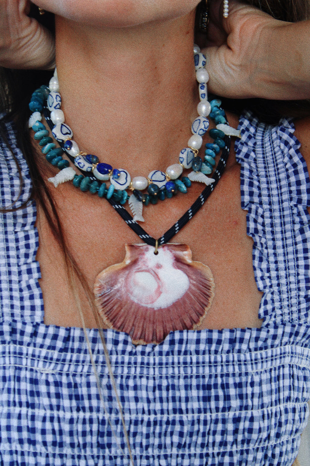 Seaside Heart Pearl Necklace