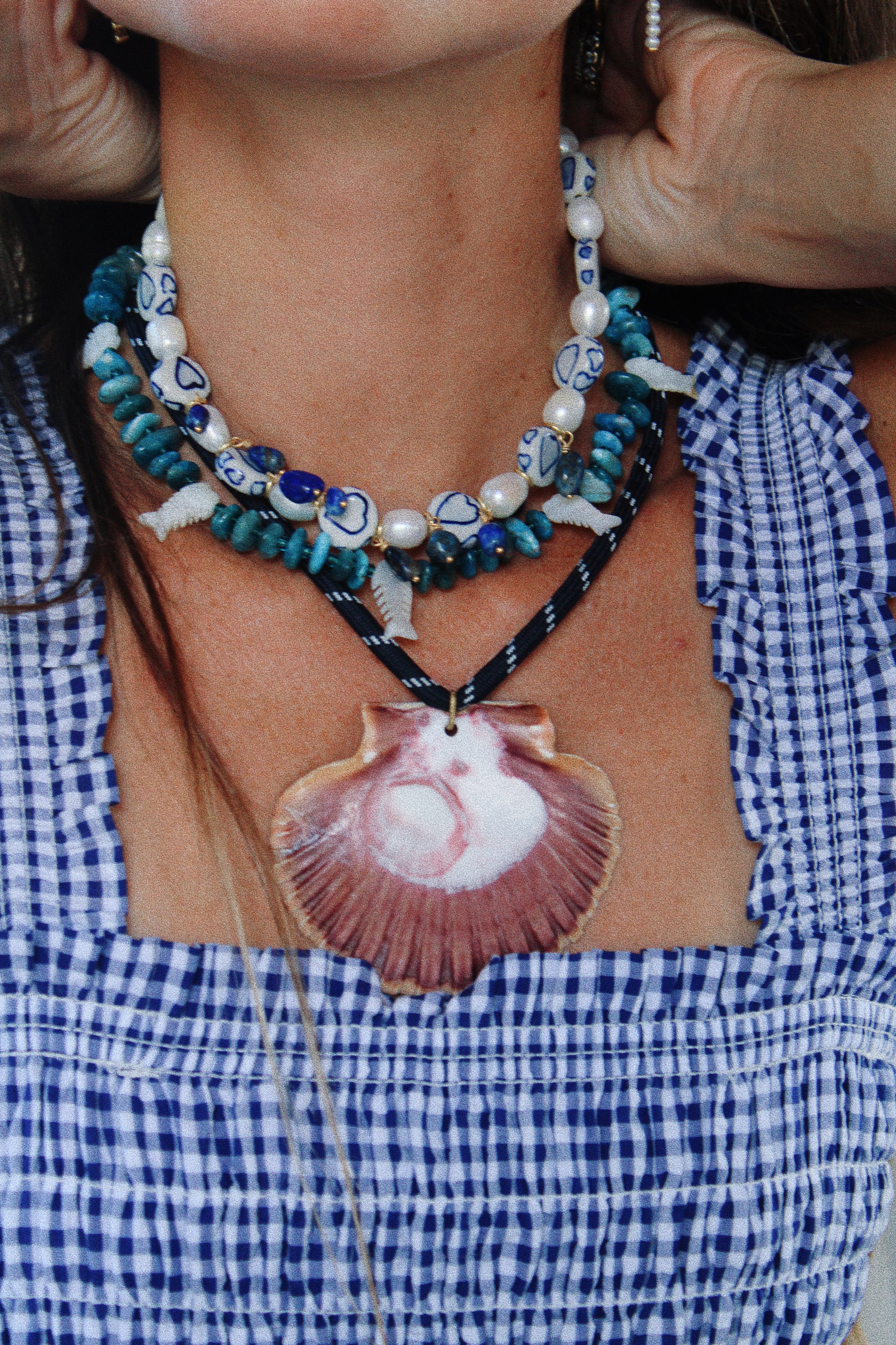 Seaside Heart Pearl Necklace