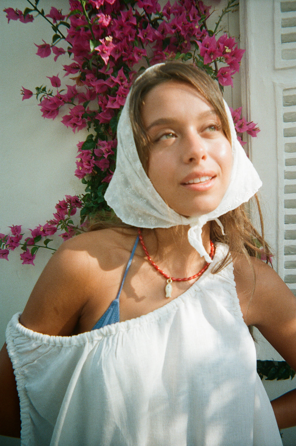 Red Beaded Fish Necklace