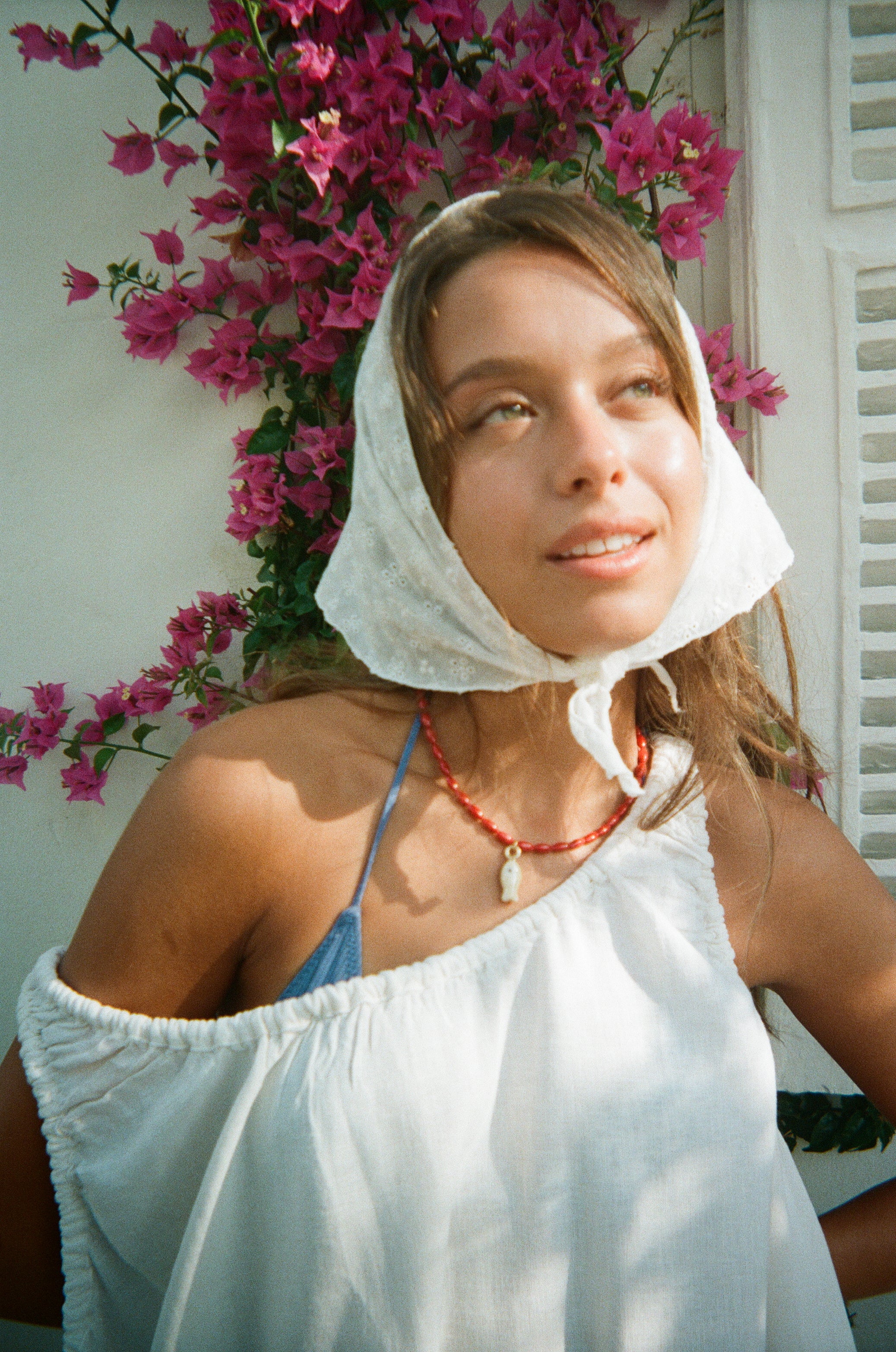 Red Beaded Fish Necklace