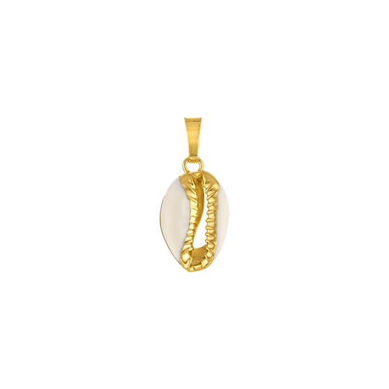 Gold Dipped Cowrie Shell Charm