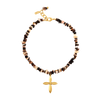 Brown Shell Cross Necklace