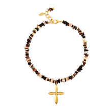  Brown Shell Cross Necklace