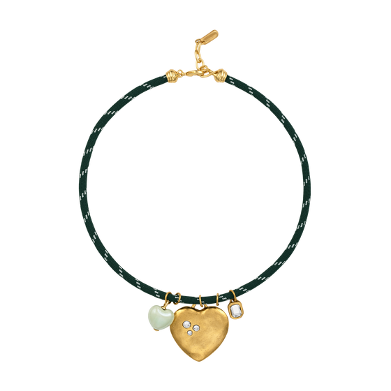 Green Heart Paracord Necklace
