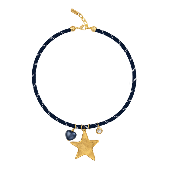 Navy Heart Paracord Necklace