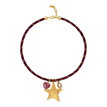  Maroon Heart Paracord Necklace
