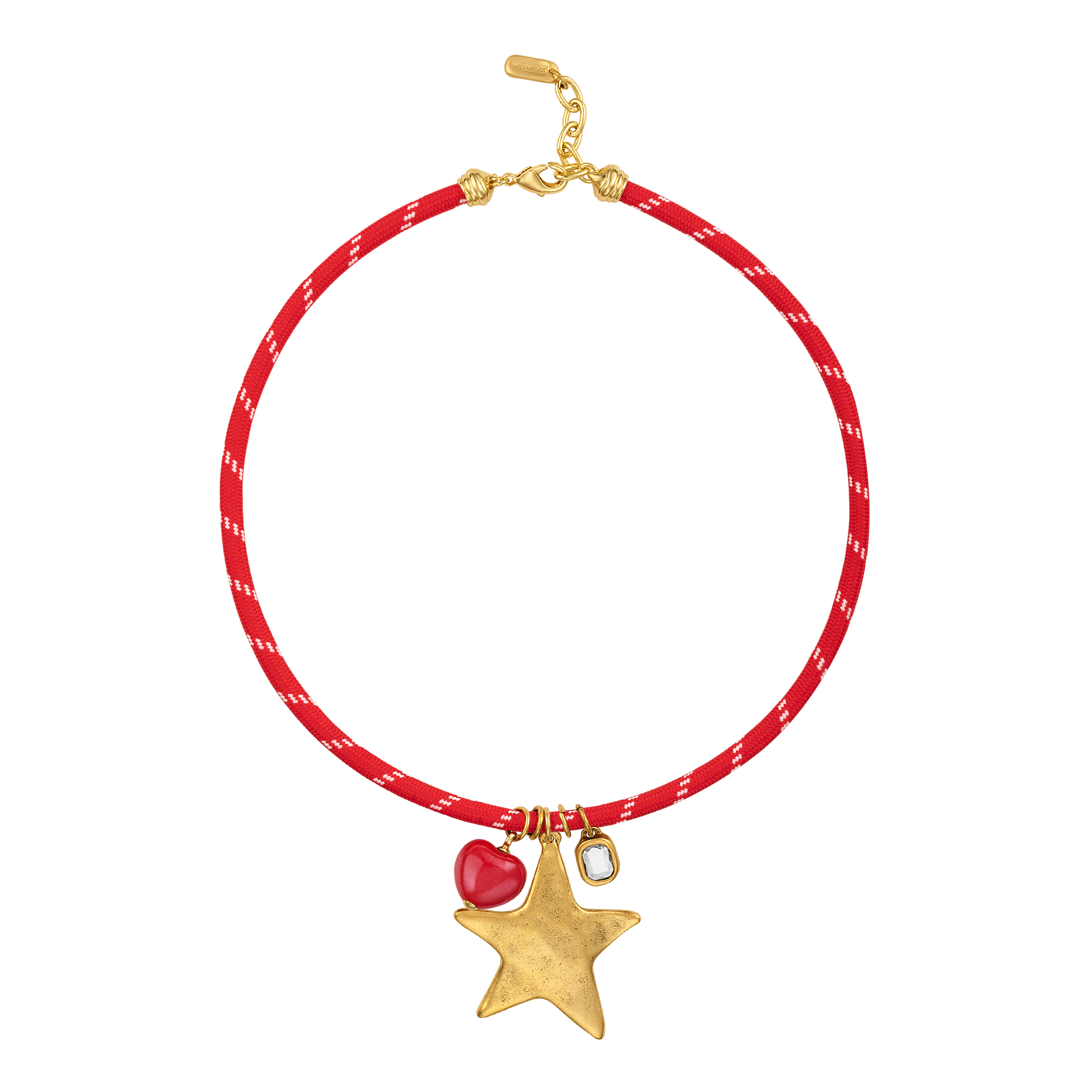 Red Heart Paracord Necklace