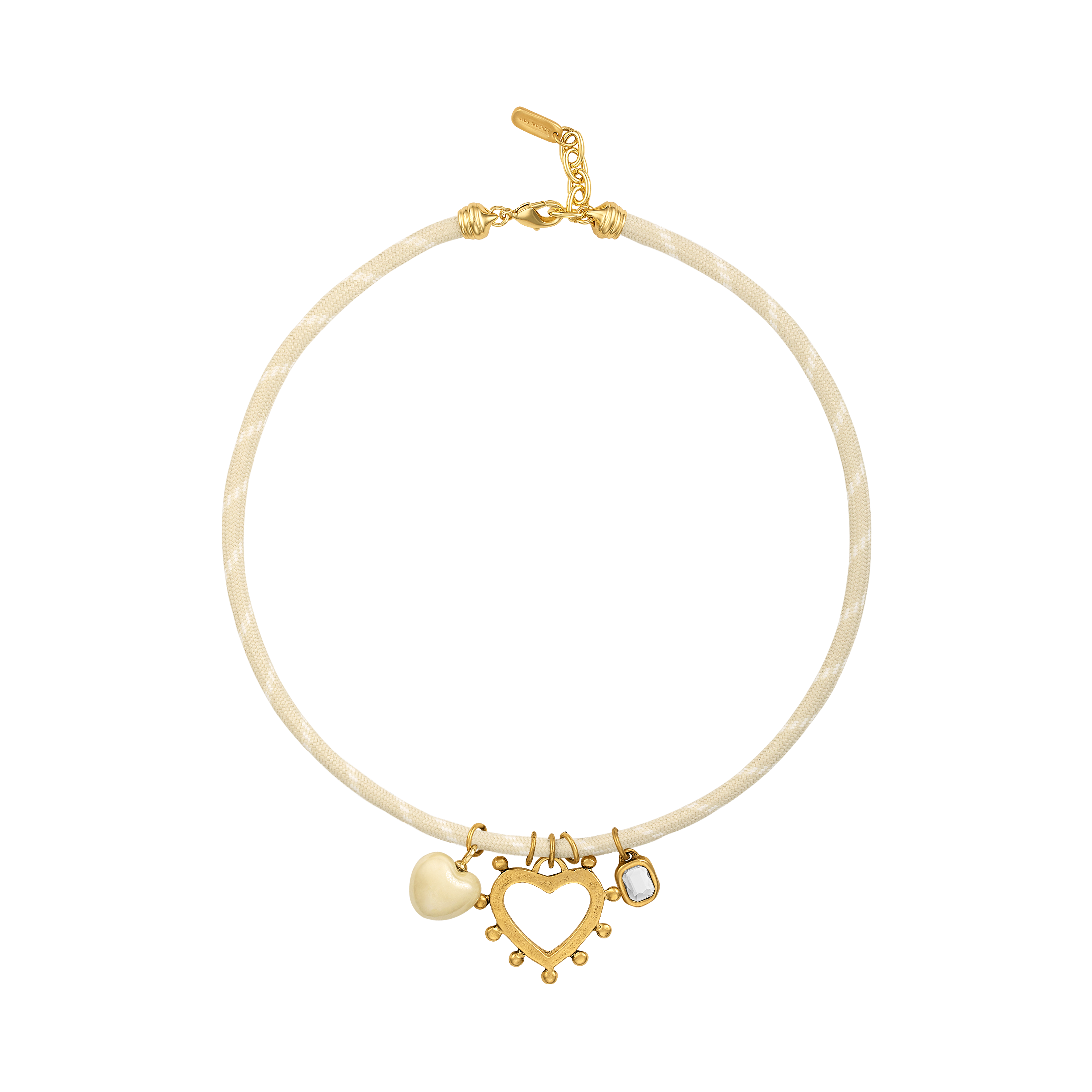 White Heart Paracord Necklace