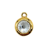 Large Circle Rhinestone Charm