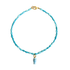 Light Blue Beaded Fish Necklace