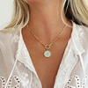 Light Blue Compass Necklace