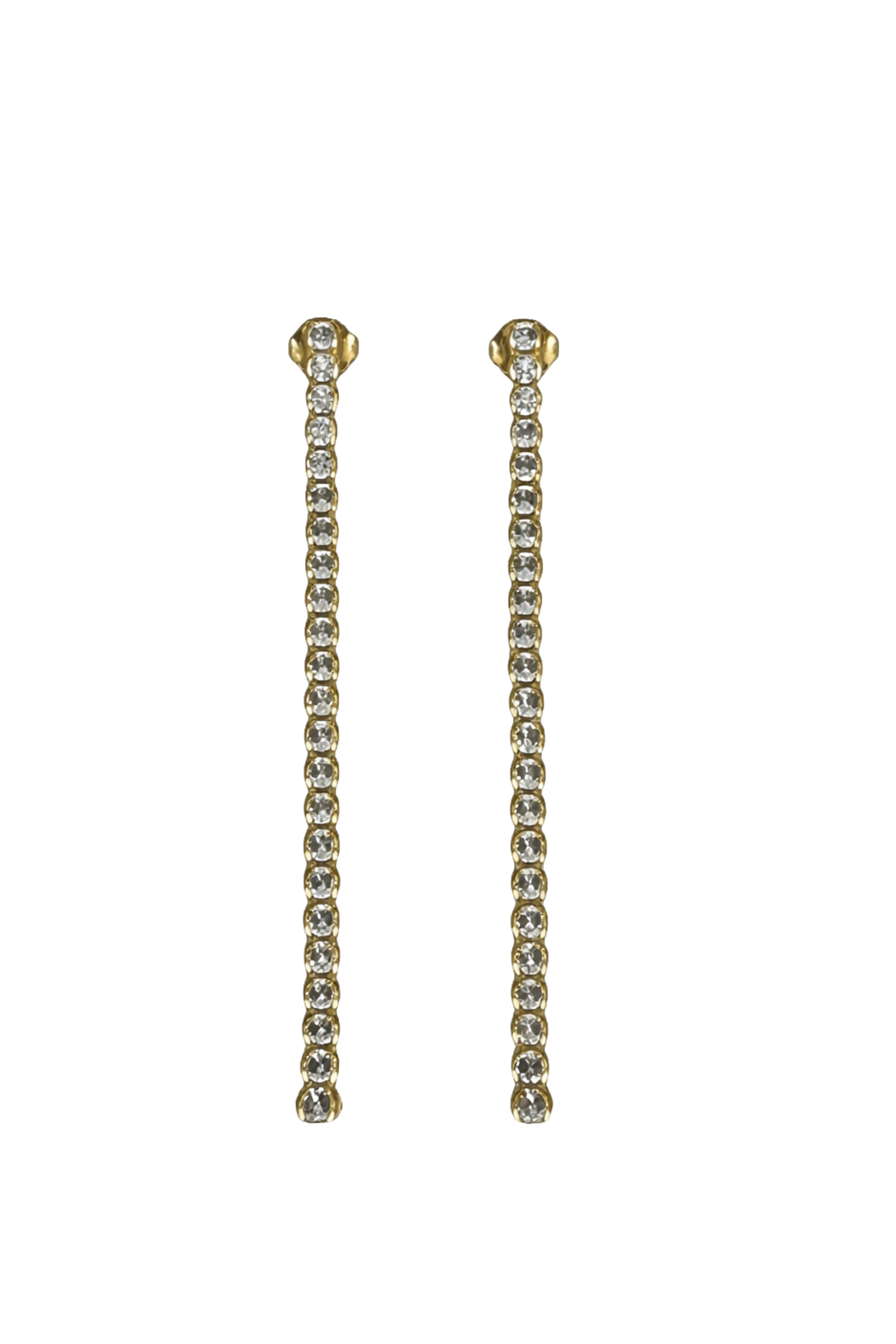 Long Bezel Earrings
