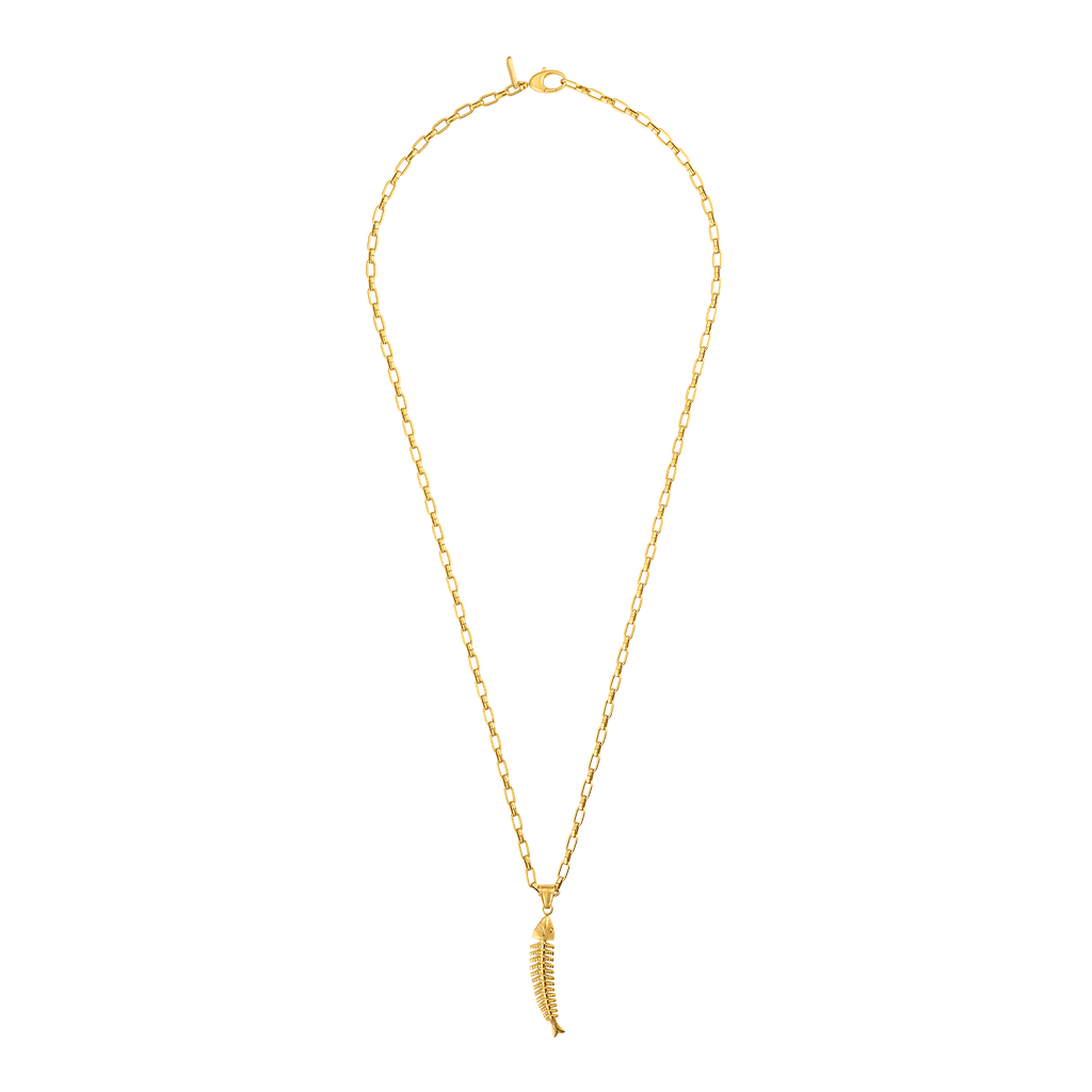 Scaly Long Fish Necklace