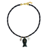 Navy Paracord Fish Necklace