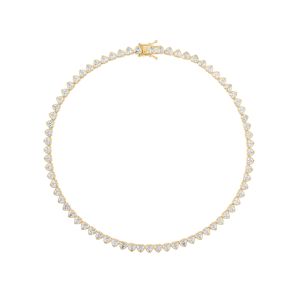 Heart Tennis Necklace