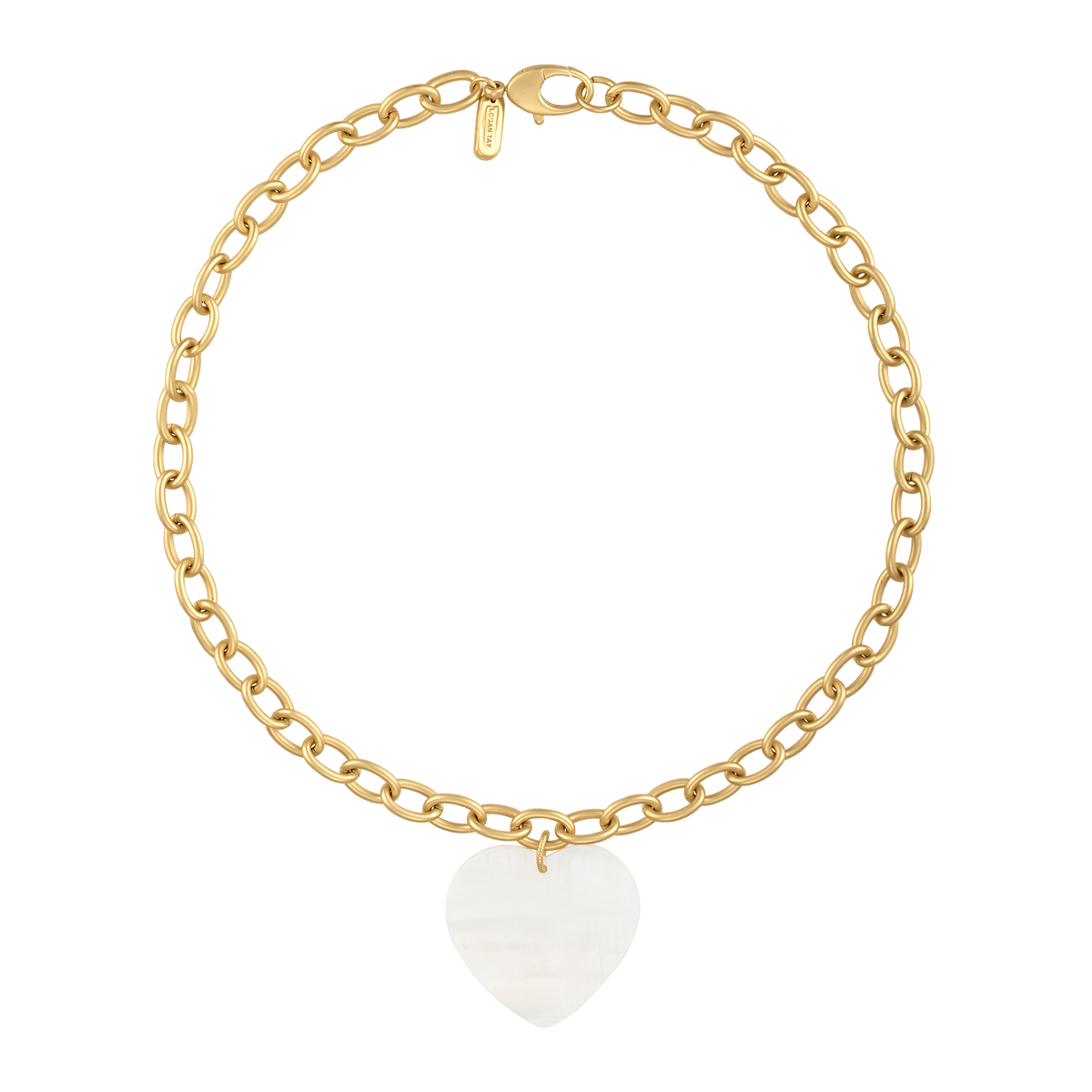 Jumbo Mother of Pearl Heart Necklace – LOGAN TAY