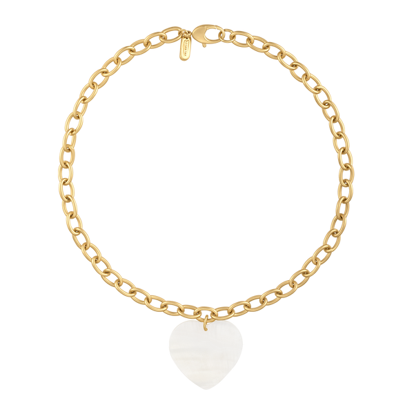 Jumbo Mother of Pearl Heart Necklace – LOGAN TAY