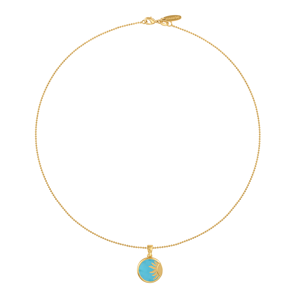 Blue Transparent Sun Necklace