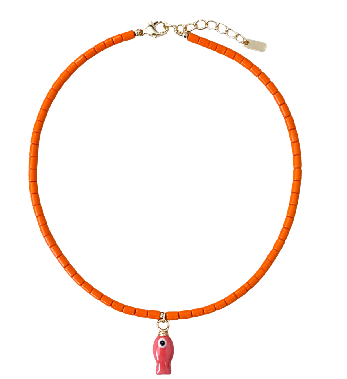Orange Fish Necklace
