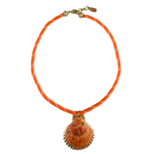  Orange Paracord Shell Necklace