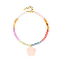  PEARL RAINBOW FLOWER NECKLACE