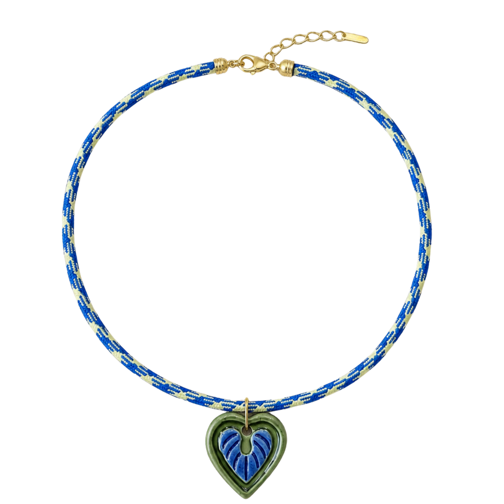 Paracord Ceramic Heart Necklace