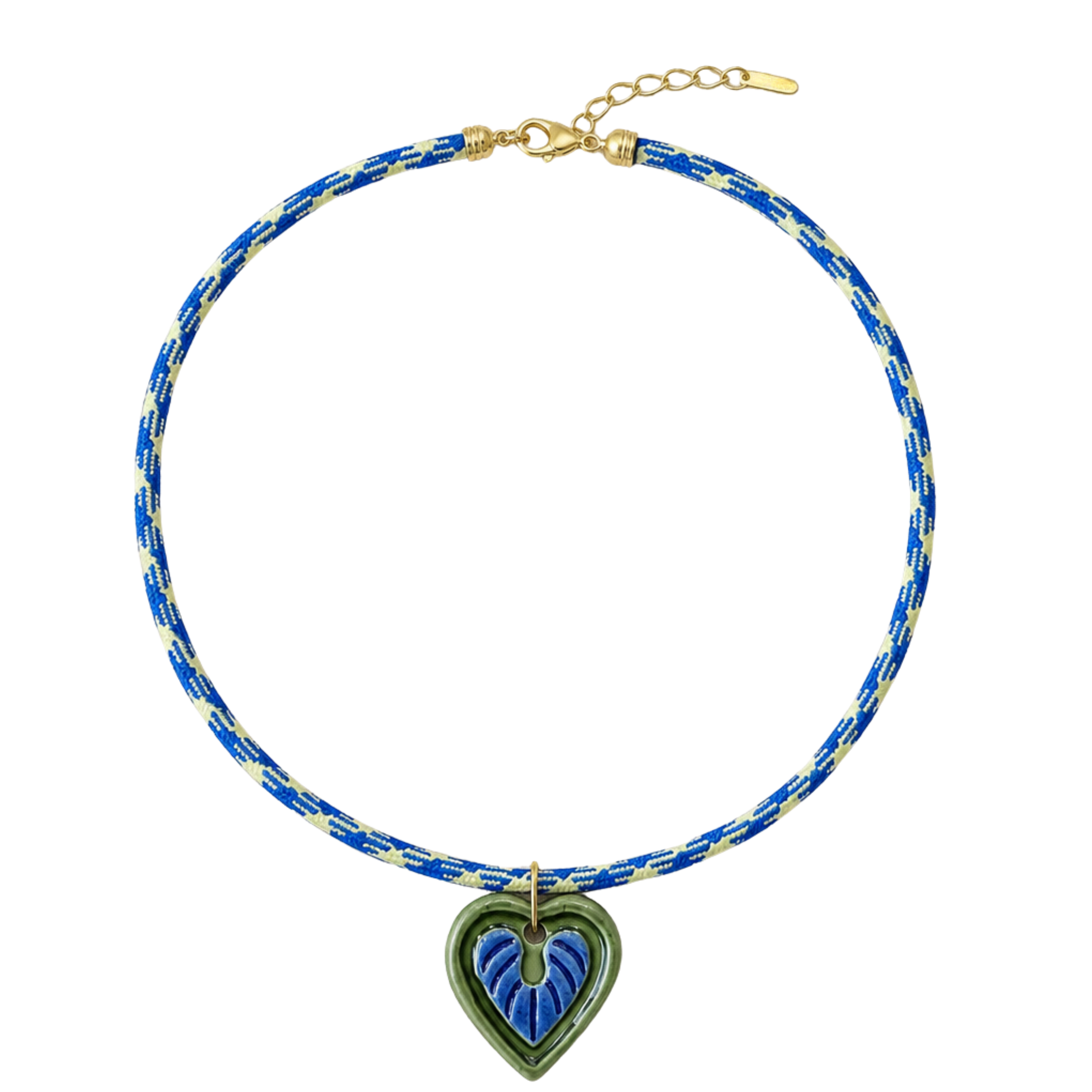 Paracord Ceramic Heart Necklace