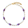 Pearl Purple Beaded Necklace