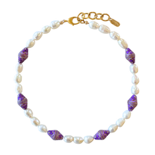  Pearl Purple Beaded Necklace