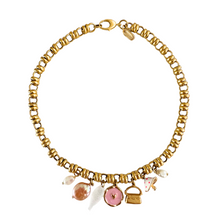  Pink Pearl Charm Necklace