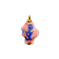 Pink Stripe Fish Charm