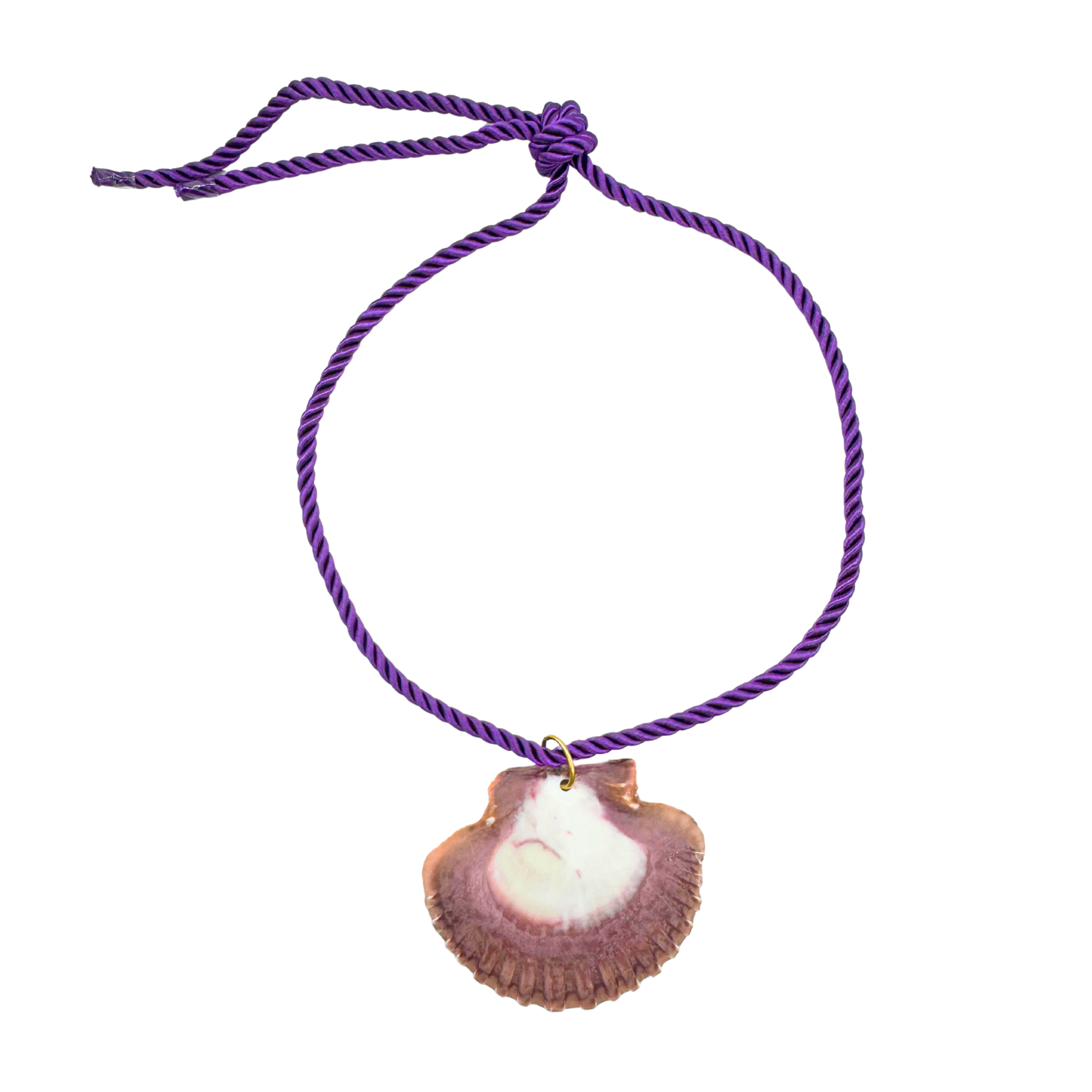 Purple Rope Shell Necklace