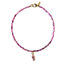  Purple Beaded Fish Necklace