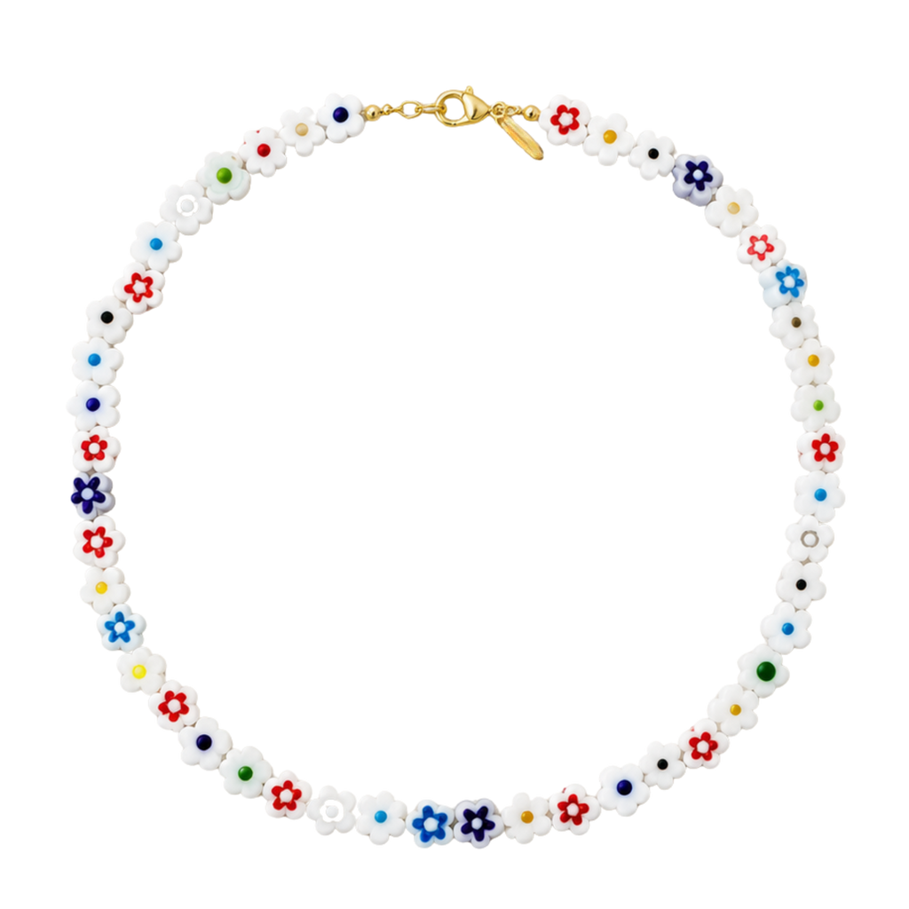 Rainbow Daisy Necklace