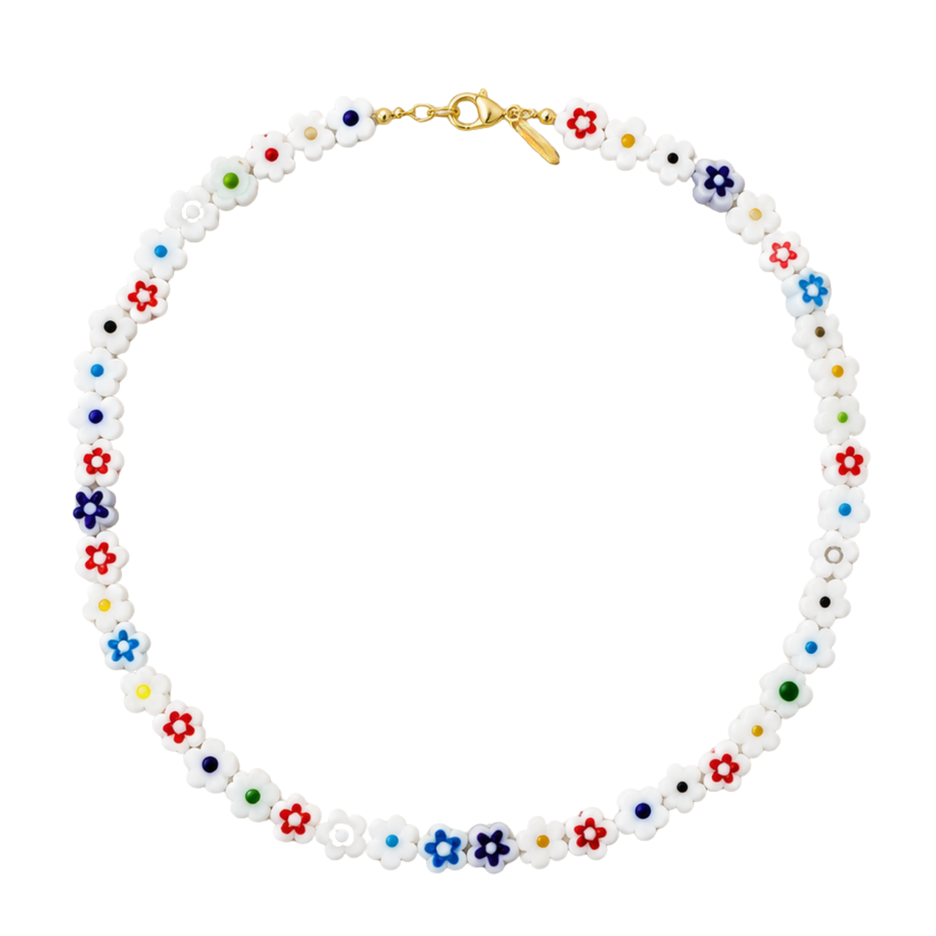 Rainbow Daisy Necklace