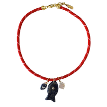  Red Paracord Fish Necklace
