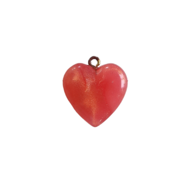 Red Shimmer Heart Charm