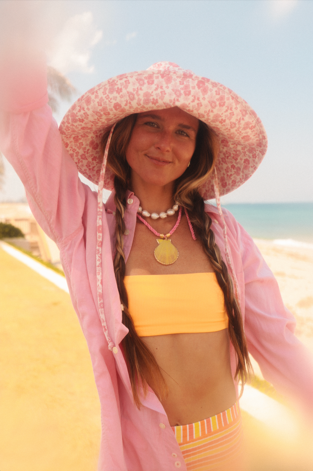 Pink Rope Shell Necklace