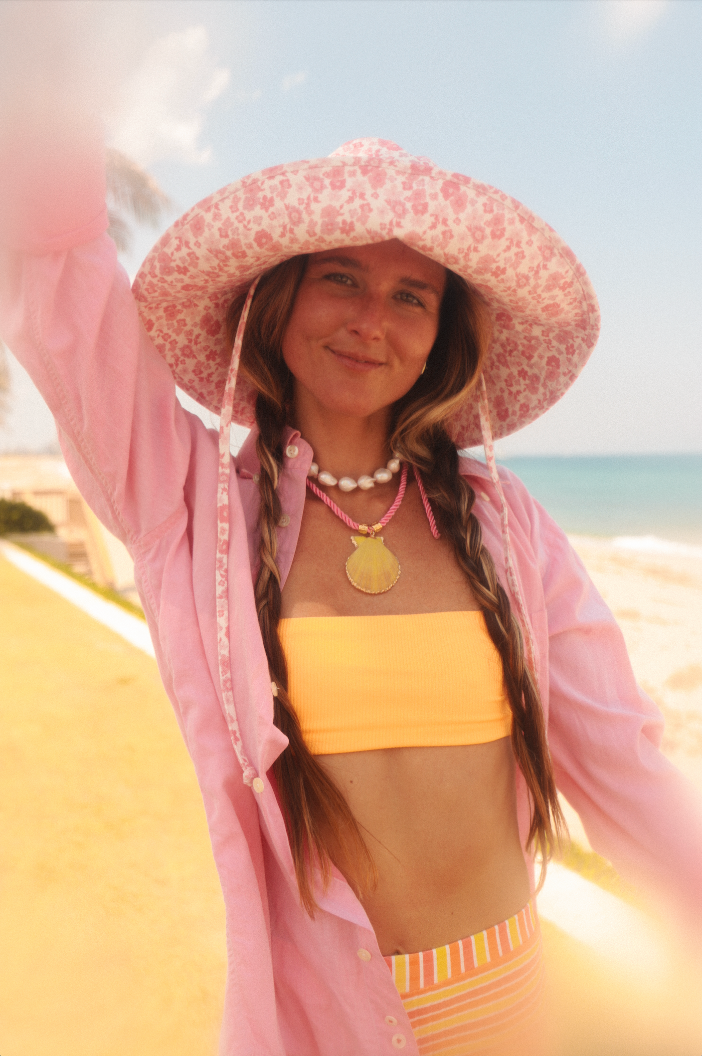 Pink Rope Shell Necklace