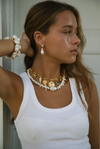 Layered Shell Pearl Necklace