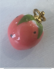  Ceramic strawberry charm