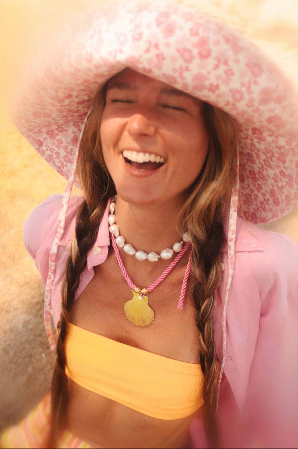 Pink Chunky Baroque Pearl Necklace