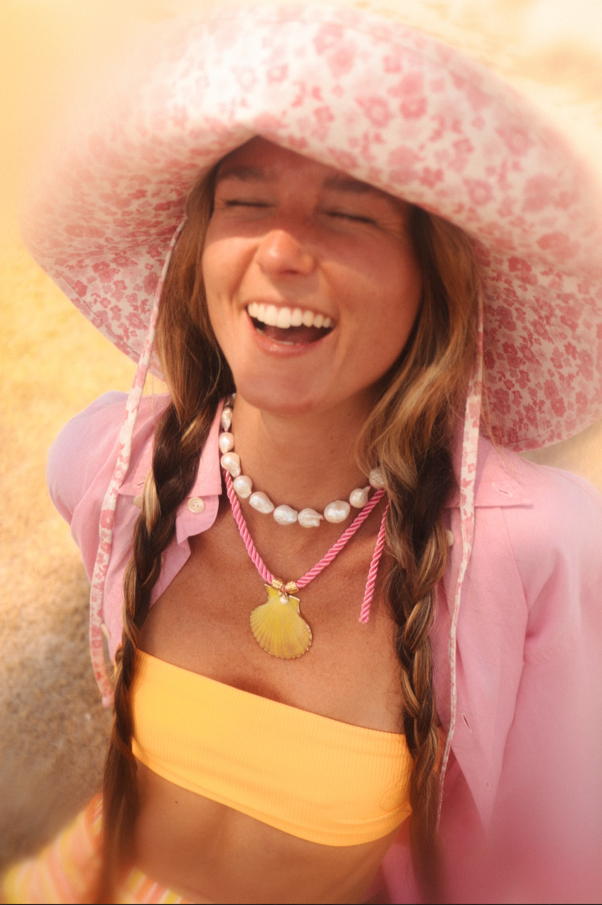 Pink Chunky Baroque Pearl Necklace