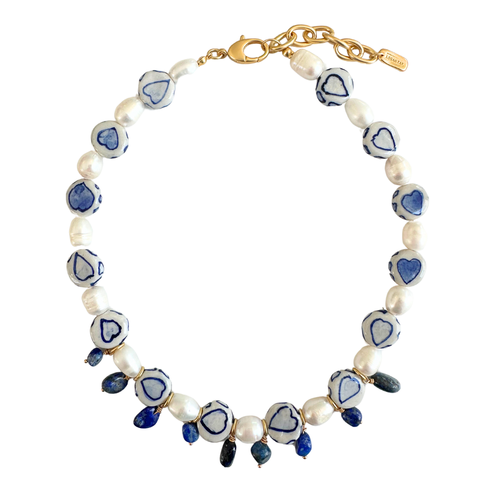 Seaside Heart Pearl Necklace