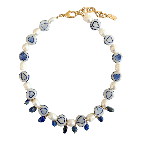 Seaside Heart Pearl Necklace