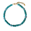 Aqua Heishi Beaded Necklace