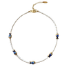 White Heishi Blue Fish Necklace